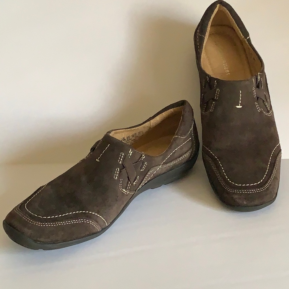Naturalizer French Brown Suede loafers. Like new